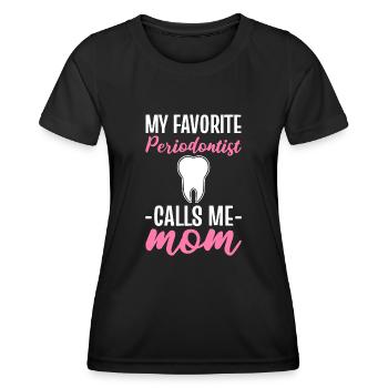 dentiste, dentiste, médecin, dentiste, dentiste - T-shirt sport Femme - noir - Devant - AI Model Female 172 light (172cm)
