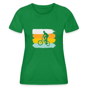 BMX Retro - Frauen Funktions-T-Shirt - Kelly Green - Vorne - AI Model Female 172 dark (172cm)