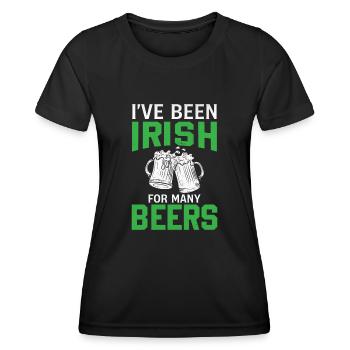 La Saint-Patrick dit que je suis irlandais depuis beaucoup - T-shirt sport Femme - noir - Devant - AI Model Female 172 light (172cm)