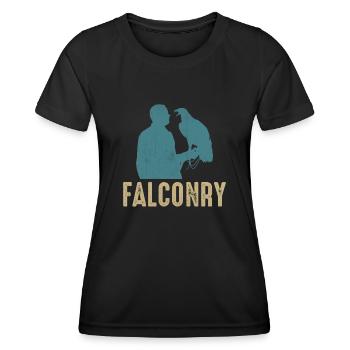 Falconer Falconry Birding - Women's Functional T-Shirt - black - Front - AI Model Female 172 light (172cm)