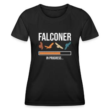 Falconer In Progress - Frauen Funktions-T-Shirt - Schwarz - Vorne - AI Model Female 172 light (172cm)