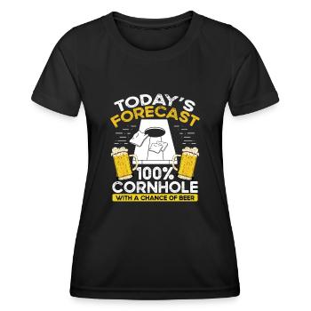 Cornhole Und Bier - Frauen Funktions-T-Shirt - Schwarz - Vorne - AI Model Female 172 light (172cm)