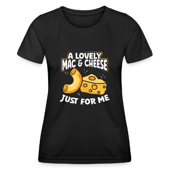 Un beau macaroni au fromage - T-shirt sport Femme - noir - Devant - AI Model Female 172 light (172cm)