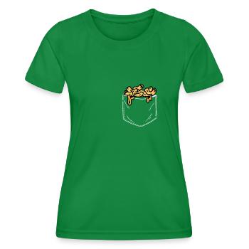 Mac et fromage dans votre poche - T-shirt sport Femme - vert - Devant - AI Model Female 172 dark (172cm)