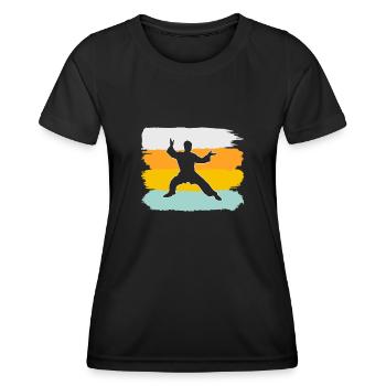 Martial Arts Retro - Women's Functional T-Shirt - black - Front - AI Model Female 172 light (172cm)