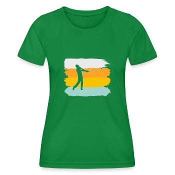 Golf Retro - Frauen Funktions-T-Shirt - Kelly Green - Vorne - AI Model Female 172 dark (172cm)