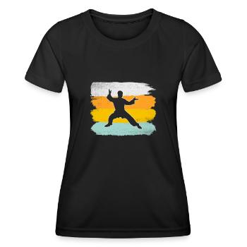 Martial Arts Retro - Women's Functional T-Shirt - black - Front - AI Model Female 172 light (172cm)