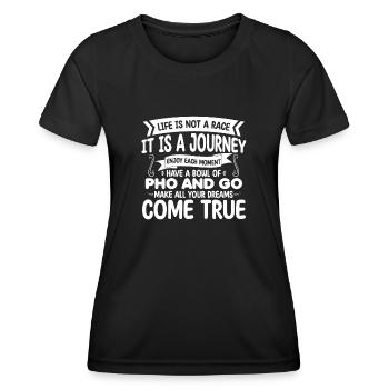 Pho Vietnamese Food Southeast Asia Gift - Women's Functional T-Shirt - black - Front - AI Model Female 172 light (172cm)