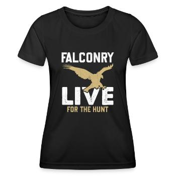 Falconer Falconry Live For The Hunt - Women's Functional T-Shirt - black - Front - AI Model Female 172 light (172cm)