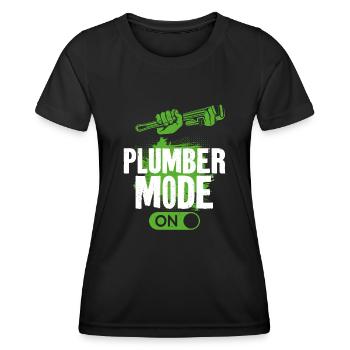 Plombier Plombier Plombier Vintage Plombier - T-shirt sport Femme - noir - Devant - AI Model Female 172 light (172cm)