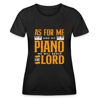 Pianiste, professeur de piano, pianiste, - T-shirt sport Femme - noir - Devant - AI Model Female 172 light (172cm)