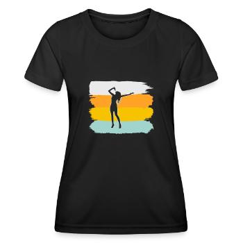 Singing Retro - Women's Functional T-Shirt - black - Front - AI Model Female 172 light (172cm)