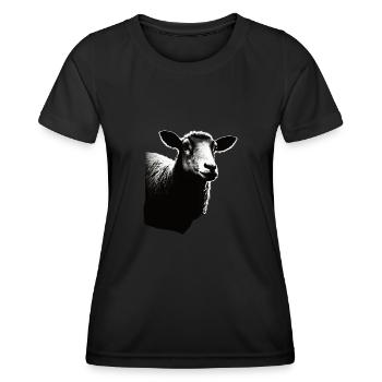 Schaf Schablone Art.-nr - Frauen Funktions-T-Shirt - Schwarz - Vorne - AI Model Female 172 light (172cm)
