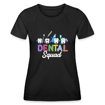 Technicien dentaire, cadre dentaire, hygiéniste dentaire - T-shirt sport Femme - noir - Devant - AI Model Female 172 light (172cm)