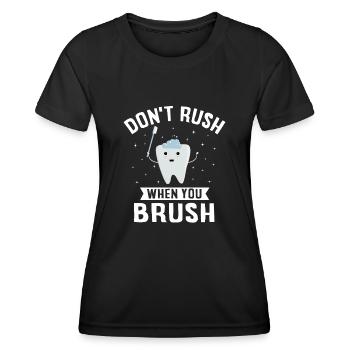 Technicien dentaire, cadre dentaire, hygiéniste dentaire - T-shirt sport Femme - noir - Devant - AI Model Female 172 light (172cm)