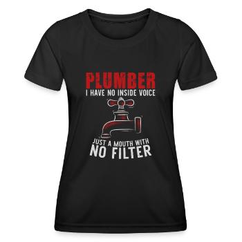 Plombier Plombier Vintage Plombier I - T-shirt sport Femme - noir - Devant - AI Model Female 172 light (172cm)