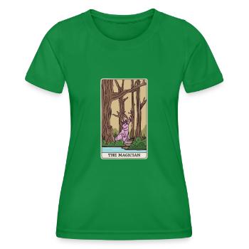 Mythische Kreaturen Kryptid Tarot Design für - Frauen Funktions-T-Shirt - Kelly Green - Vorne - AI Model Female 172 dark (172cm)