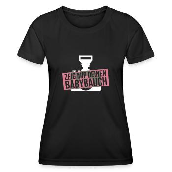 Babybauch Schwangerschaft Fotografin Fotografie - Frauen Funktions-T-Shirt - Schwarz - Vorne - AI Model Female 172 light (172cm)