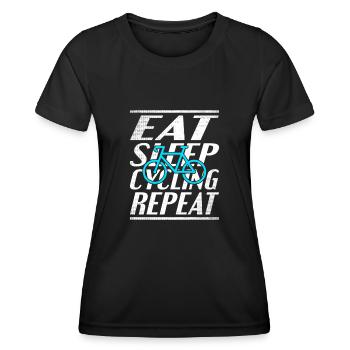 Alimentation Vélo de couchage - T-shirt sport Femme - noir - Devant - AI Model Female 172 light (172cm)