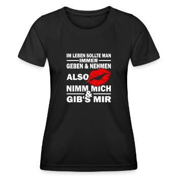 Valentinstag - Jahrestag - Verliebte Paare - Frauen Funktions-T-Shirt - Schwarz - Vorne - AI Model Female 172 light (172cm)