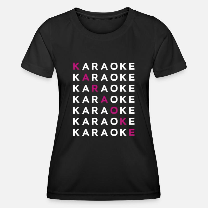 Karaoke Singer Karaoke - Women's Functional T-Shirt - black