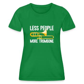 Moins de gens Plus Trombone Citation Trompette - T-shirt sport Femme - vert - Devant - AI Model Female 172 dark (172cm)