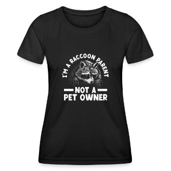 Ich bin ein Waschbär-Elternteil und kein - Frauen Funktions-T-Shirt - Schwarz - Vorne - AI Model Female 172 light (172cm)