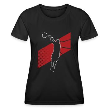 Basketball Basketballer - Frauen Funktions-T-Shirt - Schwarz - Vorne - AI Model Female 172 light (172cm)