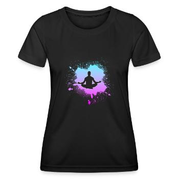 Meditation - Frauen Funktions-T-Shirt - Schwarz - Vorne - AI Model Female 172 light (172cm)