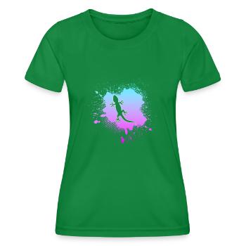 Eidechse - Frauen Funktions-T-Shirt - Kelly Green - Vorne - AI Model Female 172 dark (172cm)