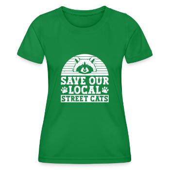 Raccoon Animal Welfare Animal Rights Activist - T-shirt sport Femme - vert - Devant - AI Model Female 172 dark (172cm)