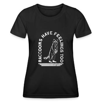 Waschbär Tierschutz Tierrecht Aktivist - Frauen Funktions-T-Shirt - Schwarz - Vorne - AI Model Female 172 light (172cm)