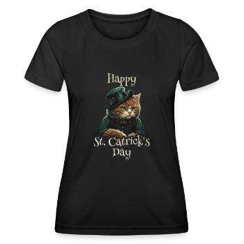 Happy St. Catrick's Day Patty - Frauen Funktions-T-Shirt - Schwarz - Vorne - AI Model Female 172 light (172cm)