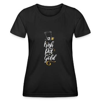 La gueule de bois irlandaise d’aujourd’hui demain - T-shirt sport Femme - noir - Devant - AI Model Female 172 light (172cm)