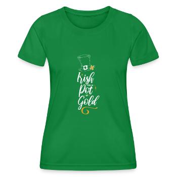 La gueule de bois irlandaise d’aujourd’hui demain - T-shirt sport Femme - vert - Devant - AI Model Female 172 dark (172cm)