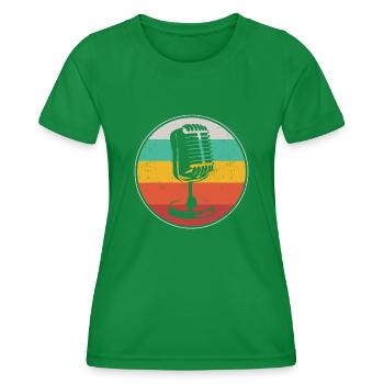 Karaoke Singer Microphone Vocalist - Frauen Funktions-T-Shirt - Kelly Green - Vorne - AI Model Female 172 dark (172cm)
