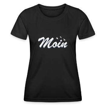 Lune - T-shirt sport Femme - noir - Devant - AI Model Female 172 light (172cm)