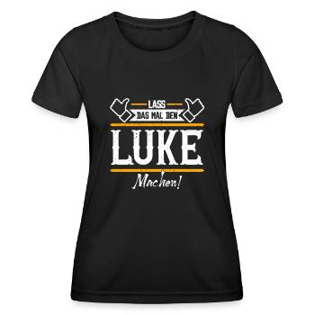 Luke Geschenkidee Geschenk Geburtstag - Frauen Funktions-T-Shirt - Schwarz - Vorne - AI Model Female 172 light (172cm)