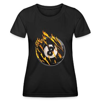 Billiards Pool Player Ball 8 Ball - Frauen Funktions-T-Shirt - Schwarz - Vorne - AI Model Female 172 light (172cm)