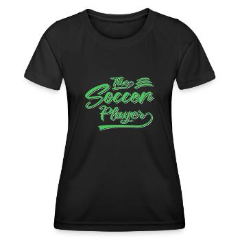 the soccer player - Frauen Funktions-T-Shirt - Schwarz - Vorne - AI Model Female 172 light (172cm)