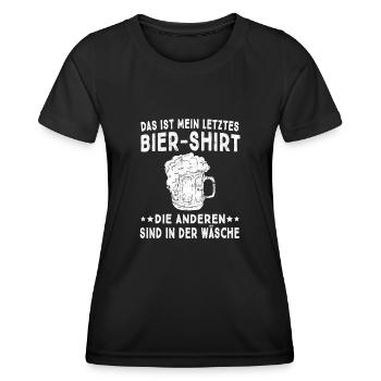 Mein letztes Bier-Shirt Biertrinker lustige - Frauen Funktions-T-Shirt - Schwarz - Vorne - AI Model Female 172 light (172cm)