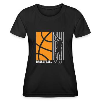 Basketball Basketballer - Frauen Funktions-T-Shirt - Schwarz - Vorne - AI Model Female 172 light (172cm)