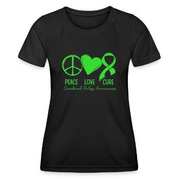 Hebral palsy, cerebral palsy consciousness - Women's Functional T-Shirt - black - Front - AI Model Female 172 light (172cm)