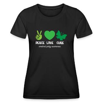 Hebral palsy, cerebral palsy consciousness - Women's Functional T-Shirt - black - Front - AI Model Female 172 light (172cm)