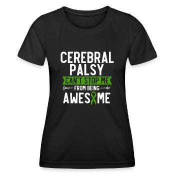 Hebral palsy, cerebral palsy consciousness - Women's Functional T-Shirt - black - Front - AI Model Female 172 light (172cm)