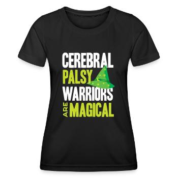 Hebral palsy, cerebral palsy consciousness - Women's Functional T-Shirt - black - Front - AI Model Female 172 light (172cm)