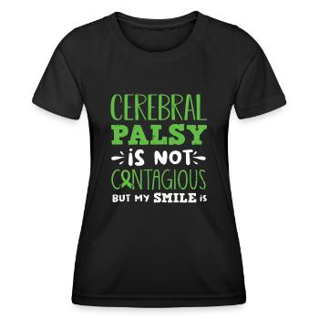 Hebral palsy, cerebral palsy consciousness - Women's Functional T-Shirt - black - Front - AI Model Female 172 light (172cm)