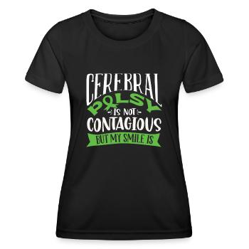 Hebral palsy, cerebral palsy consciousness - Women's Functional T-Shirt - black - Front - AI Model Female 172 light (172cm)