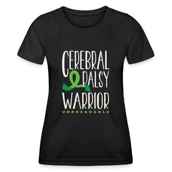 Hebral palsy, cerebral palsy consciousness - Women's Functional T-Shirt - black - Front - AI Model Female 172 light (172cm)