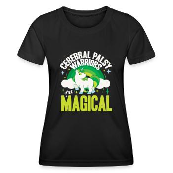 Hebral palsy, cerebral palsy consciousness - Women's Functional T-Shirt - black - Front - AI Model Female 172 light (172cm)